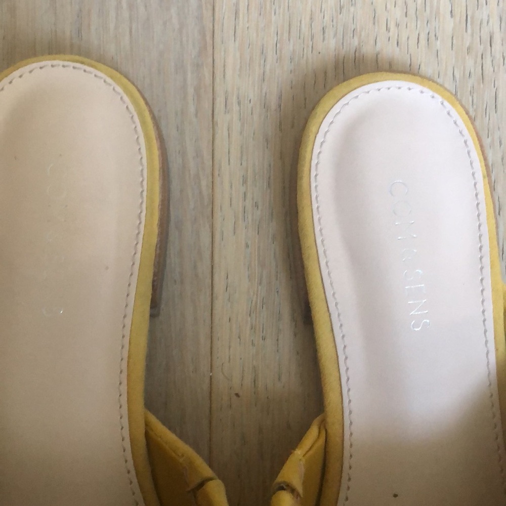 Com&Sens Mustard Yellow Pointed-Toe Slides/ Flats… - image 3